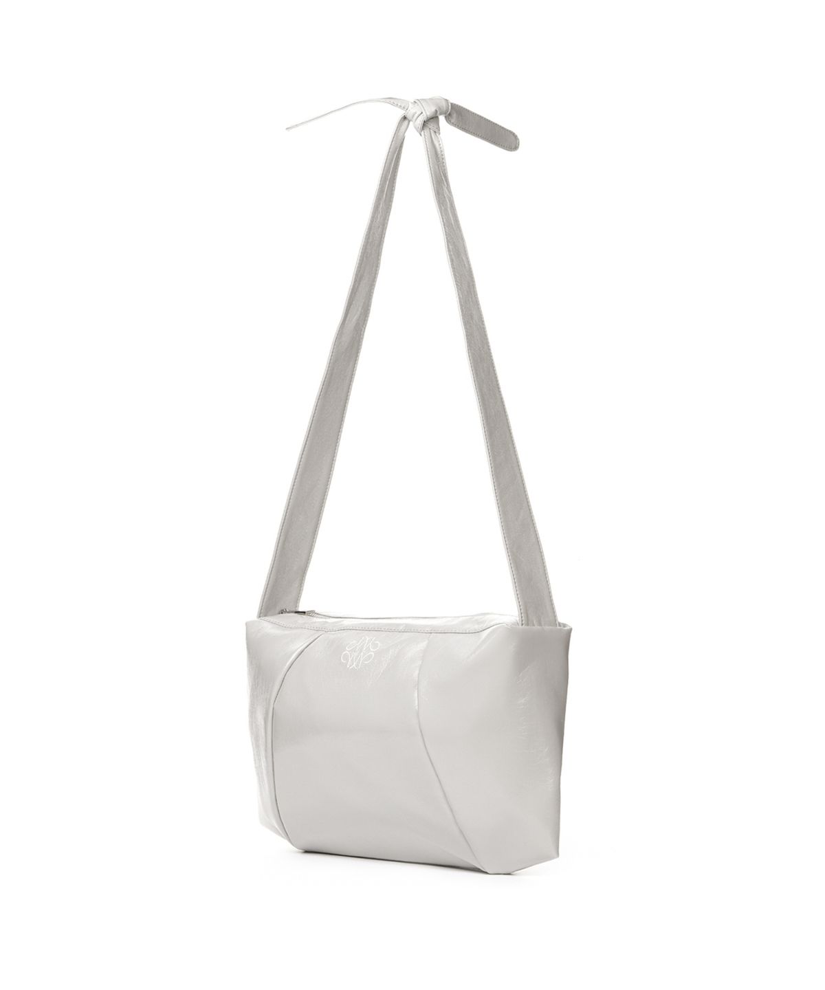 닉앤니콜(NICK&NICOLE) NICOLE GLOSSY SQUARE SHOULDER BAG_LIGHT GRAY