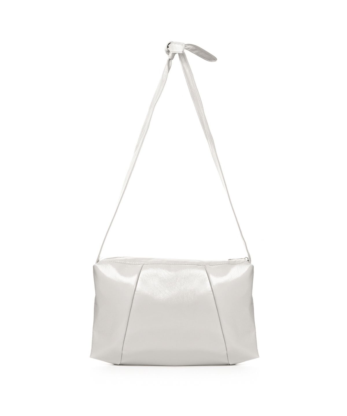 닉앤니콜(NICK&NICOLE) NICOLE GLOSSY SQUARE SHOULDER BAG_LIGHT GRAY