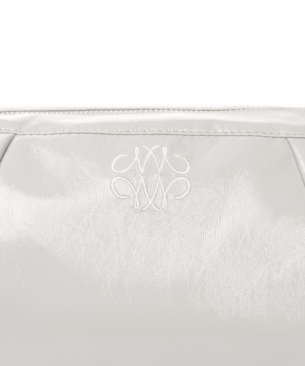 닉앤니콜(NICK&NICOLE) NICOLE GLOSSY SQUARE SHOULDER BAG_LIGHT GRAY