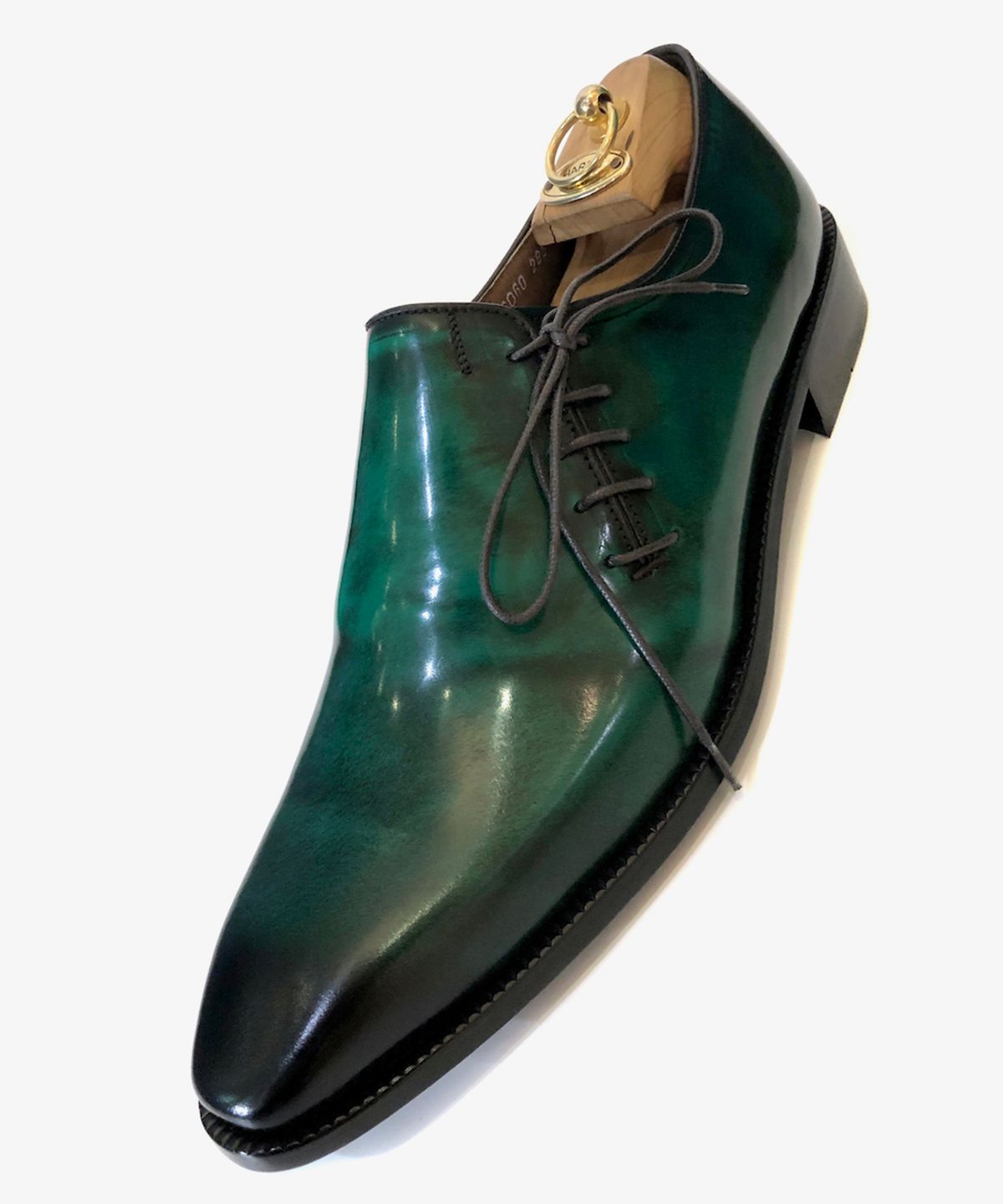 조앤슈(JOENSHOE) 카미유 사이드스트랩 홀컷 그린아도방