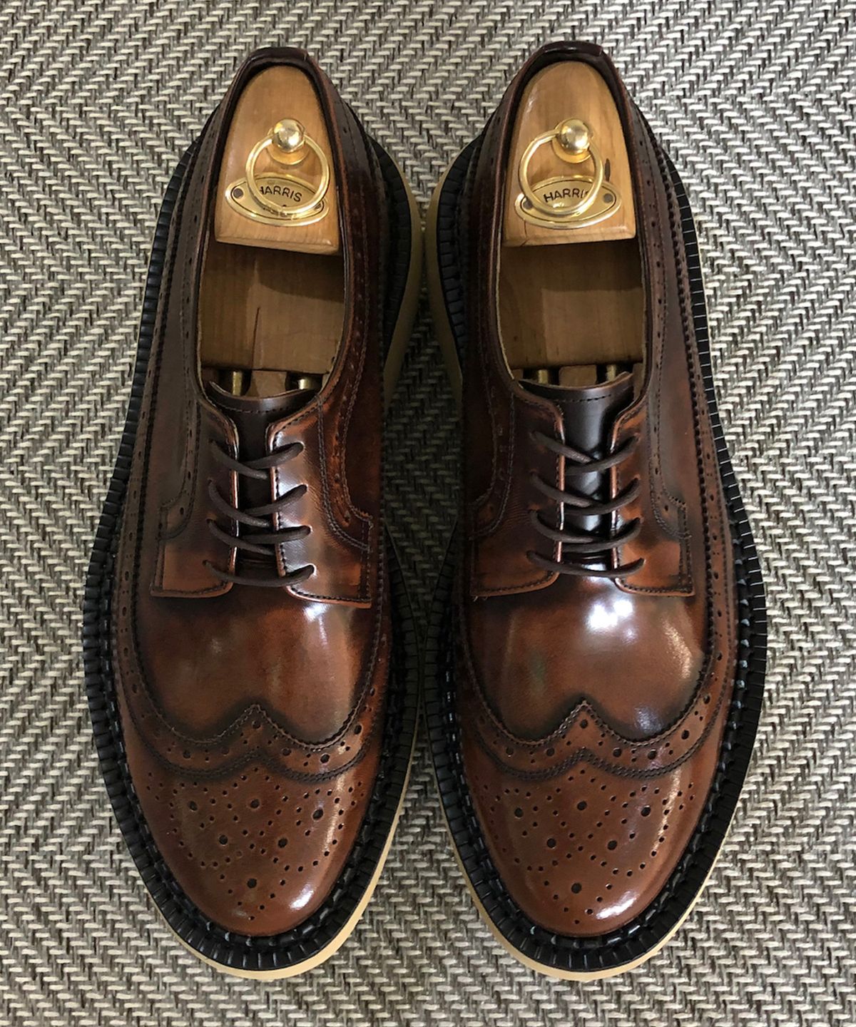 조앤슈(JOENSHOE) 휴만 5cm 오버솔 윙팁 옥스퍼드 브라운