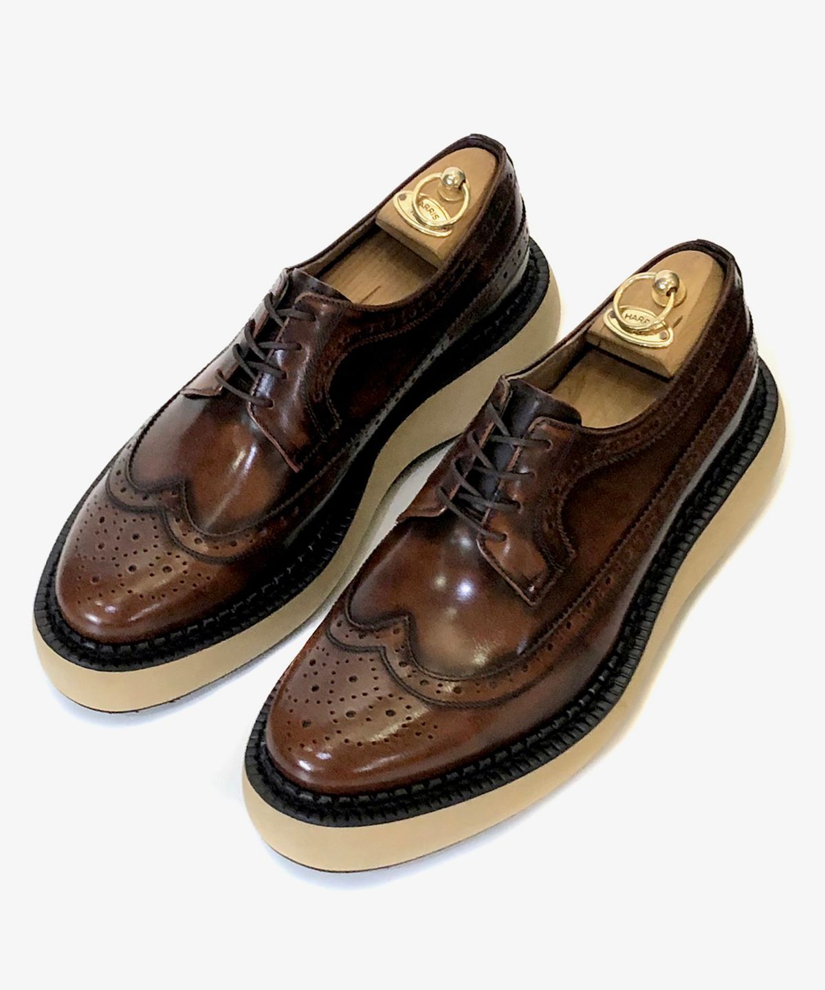 조앤슈(JOENSHOE) 휴만 5cm 오버솔 윙팁 옥스퍼드 브라운
