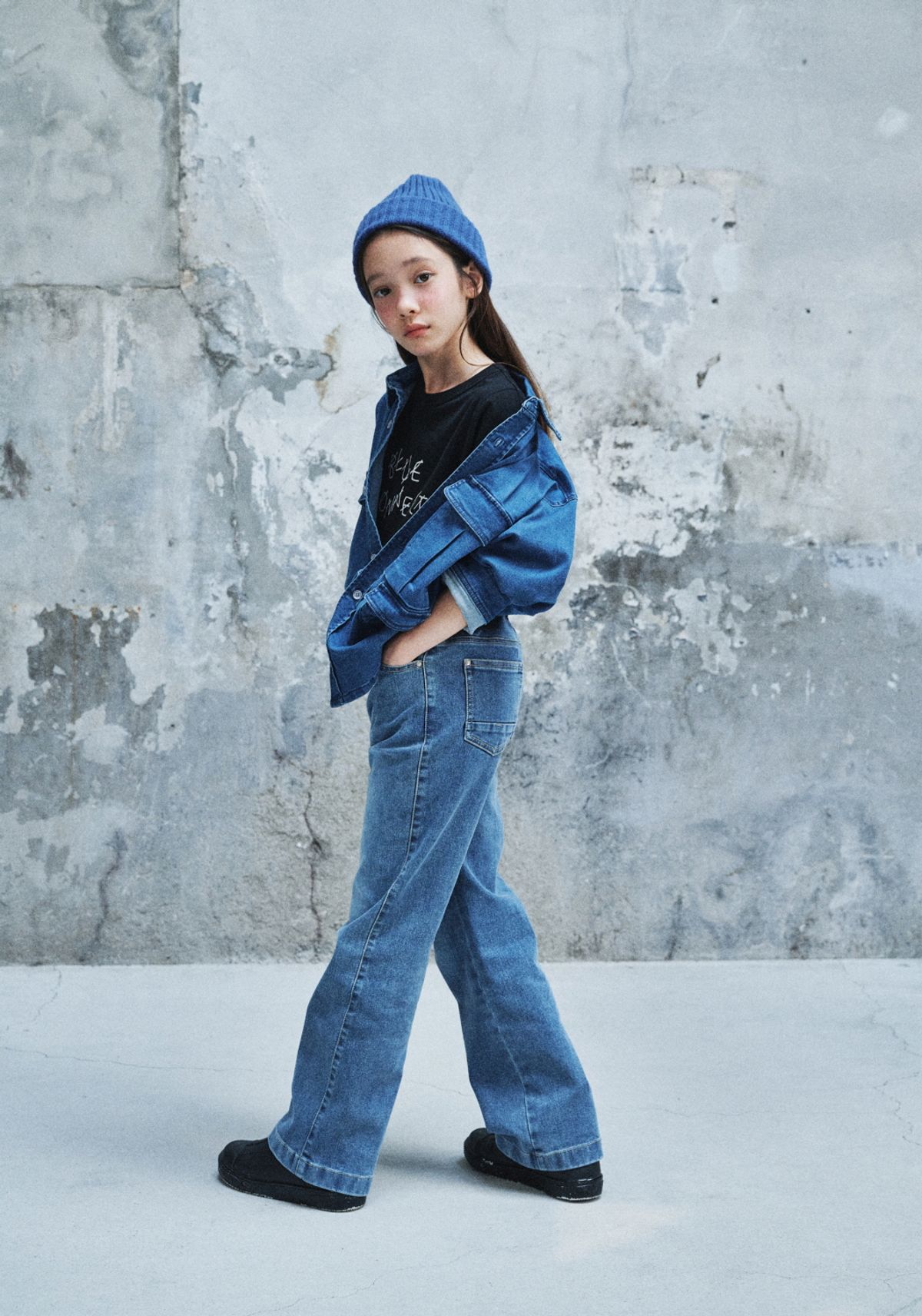 블루테일(BLUETAIL) 워크웨어 블루 데님 셔츠