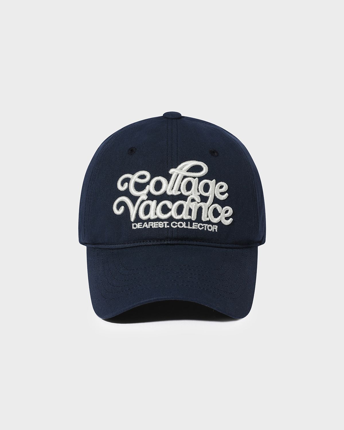 꼴라주바캉스(COLLAGEVACANCE) Collagevacance Vintage Lettering Ball Cap (볼캡 모자)-5colors
