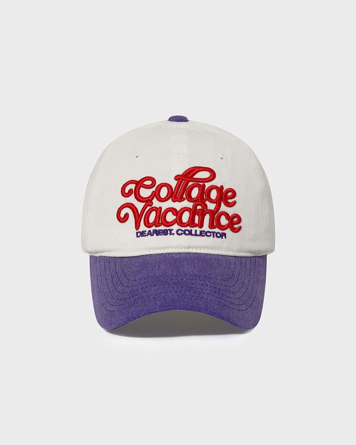 꼴라주바캉스(COLLAGEVACANCE) Collagevacance Vintage Lettering Ball Cap (볼캡 모자)-5colors