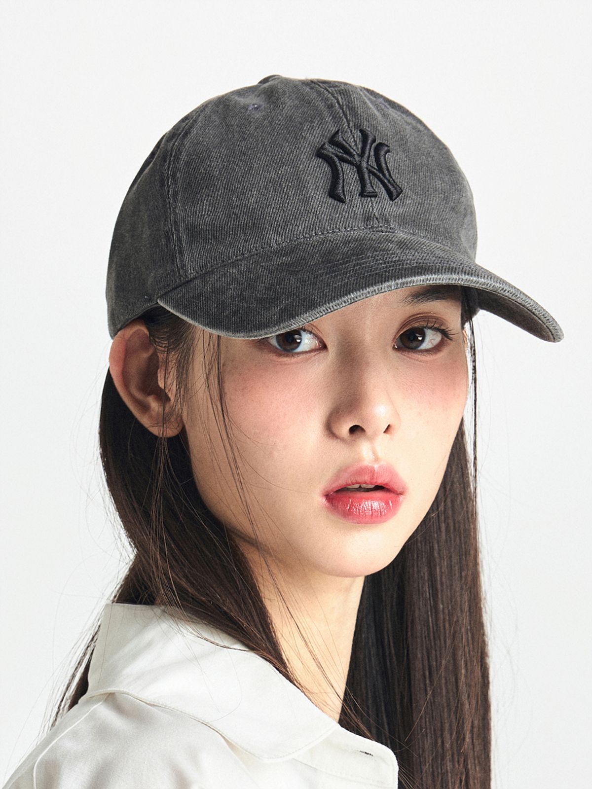 엠엘비(MLB) 베이직 워싱 언스트럭쳐 볼캡 NY (D.Grey)