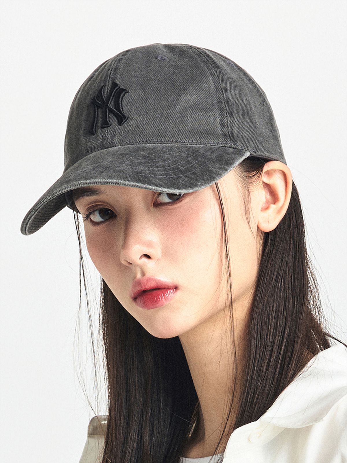 엠엘비(MLB) 베이직 워싱 언스트럭쳐 볼캡 NY (D.Grey)