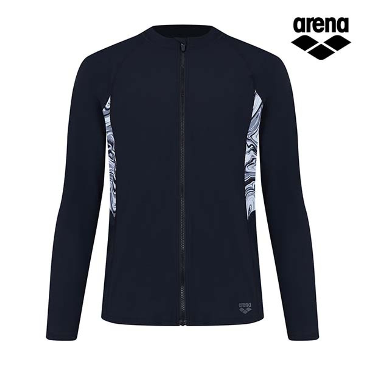 아레나(ARENA) 남성 스톰 레저 집업 래쉬가드 A4BM1PR10BLK