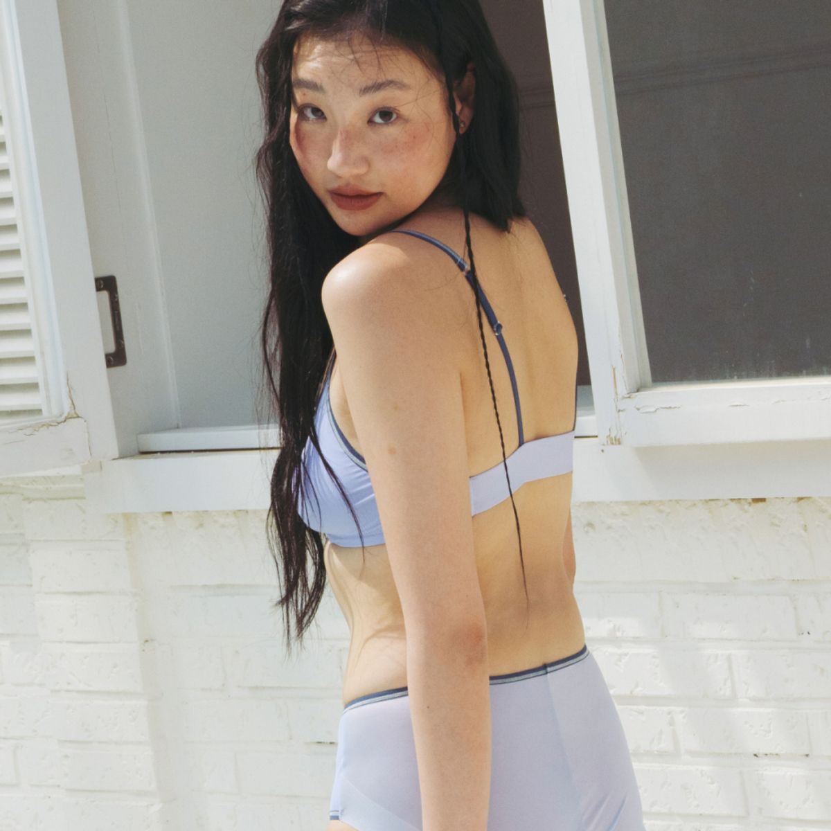 비브비브(VIVEVIVE) 메쉬 오! 브라렛_웨이비블루