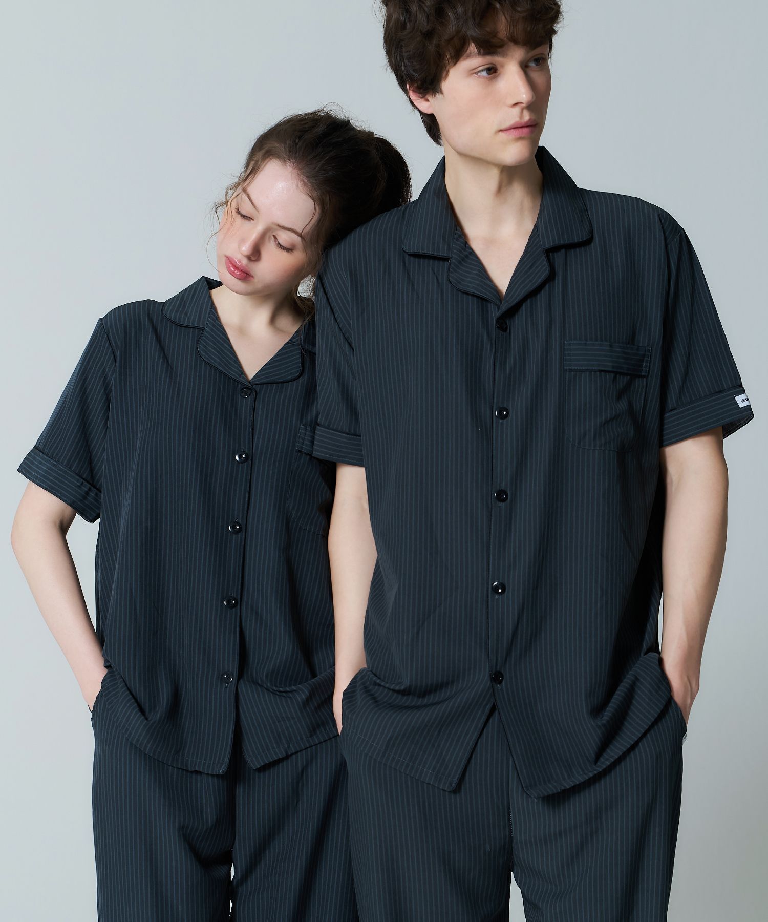 【最終値下げ】Dream Pajama Short Sleeve & Pants MUSINSA公式 | OFFHOUR Couple chic striped short sleeve +