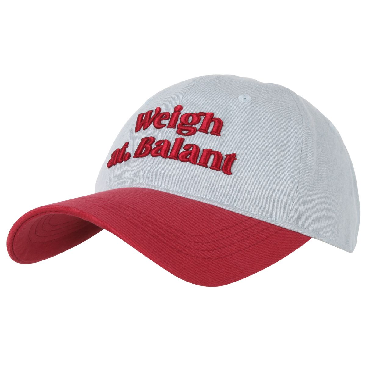 발란트(BALANT) Denim Embroidery Ball Cap [Red]
