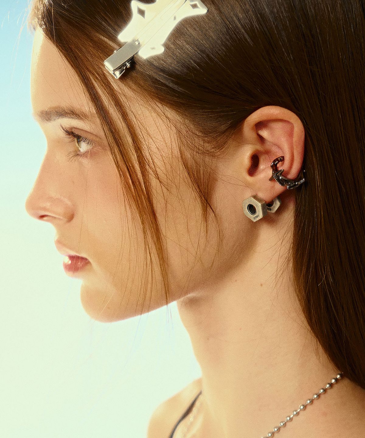 센티멍(SENTIMENTS) NO.492 [BURNISH] NUT EARRING