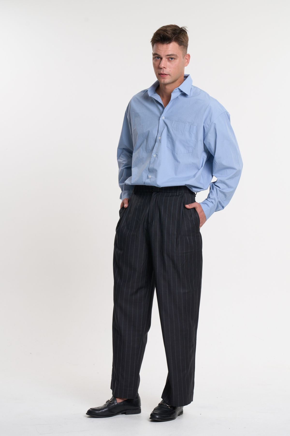 셀피시어펙션(SELFISHAFFECTION) Charcoal Grey Wool Pants