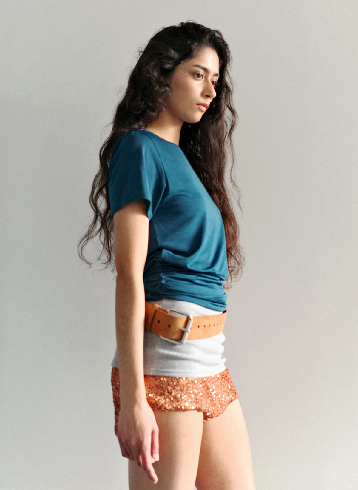 디파블로(D.PABLO) shirring blue top