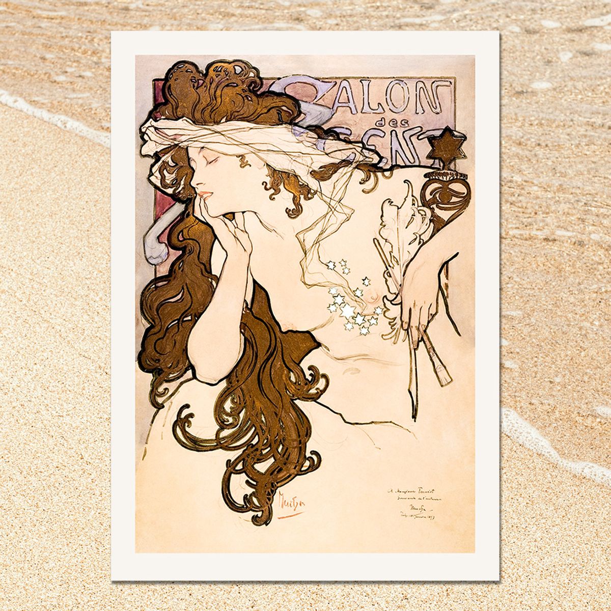 아트밀(ARTMILL) 빈티지 캐릭터 팝아트 포스터액자 33종 - P61 알폰스무하 파리박물관(1896)