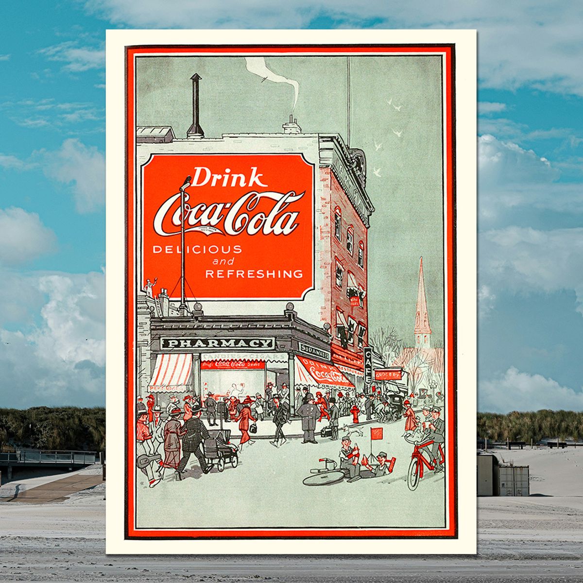 아트밀(ARTMILL) 빈티지 캐릭터 팝아트 포스터액자 33종 - P46 Coca Cola(1921)