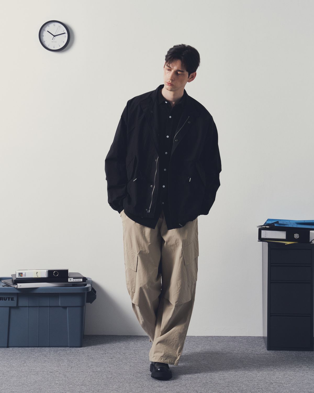 앤드어게인(ANDAGAIN) 트렌지셔널 숏 야상 (블랙