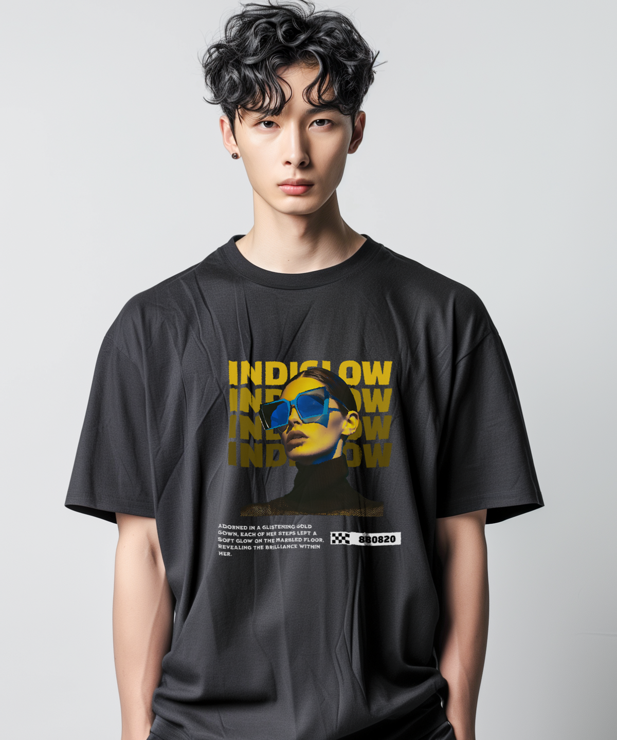 인디글로우(INDIGLOW) 패션 그래픽 아트 프린팅 반팔 면 유니섹스 티셔츠