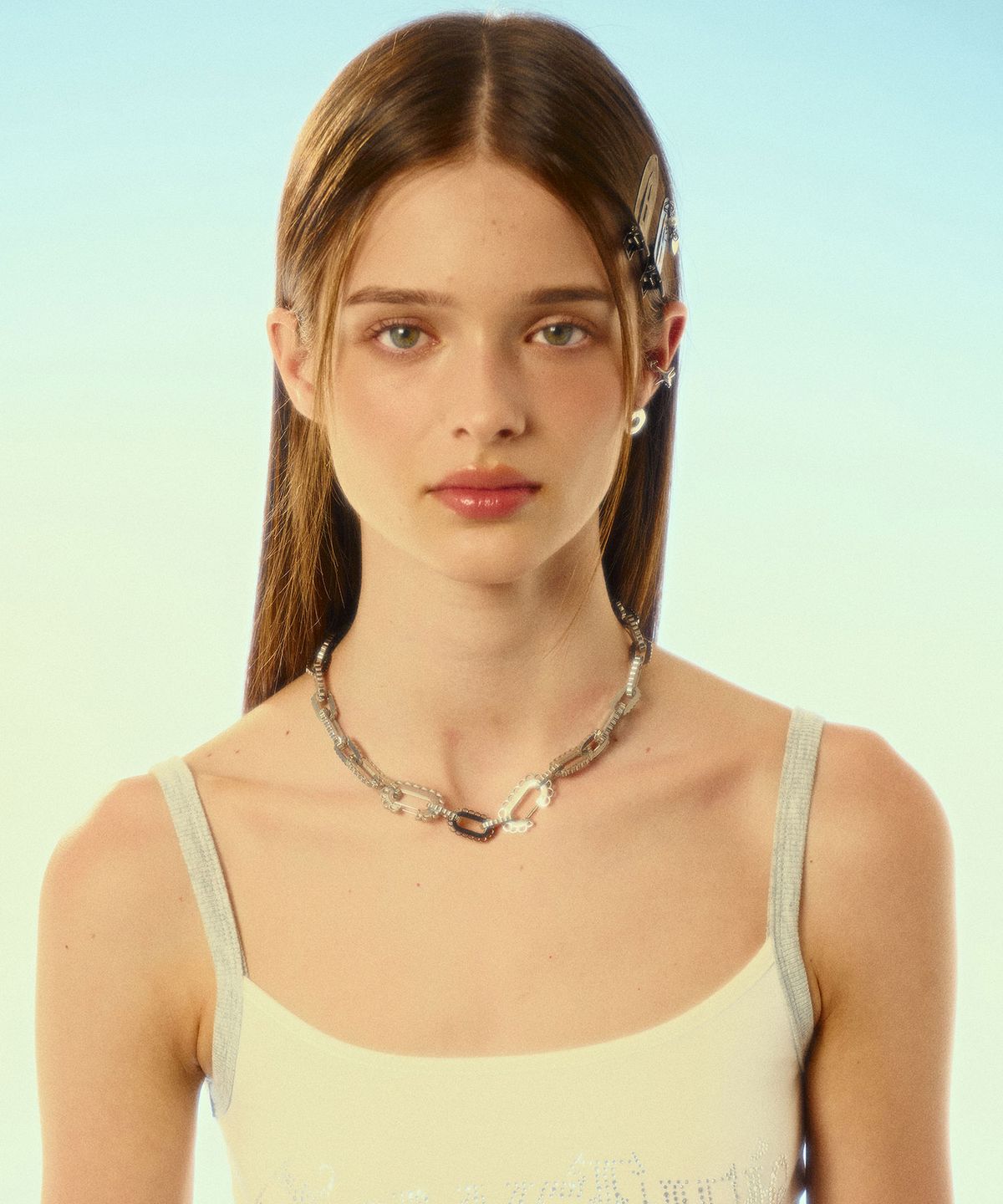 센티멍(SENTIMENTS) NO.510 [SILVER] LACE LINE CHIAN NECKLACE