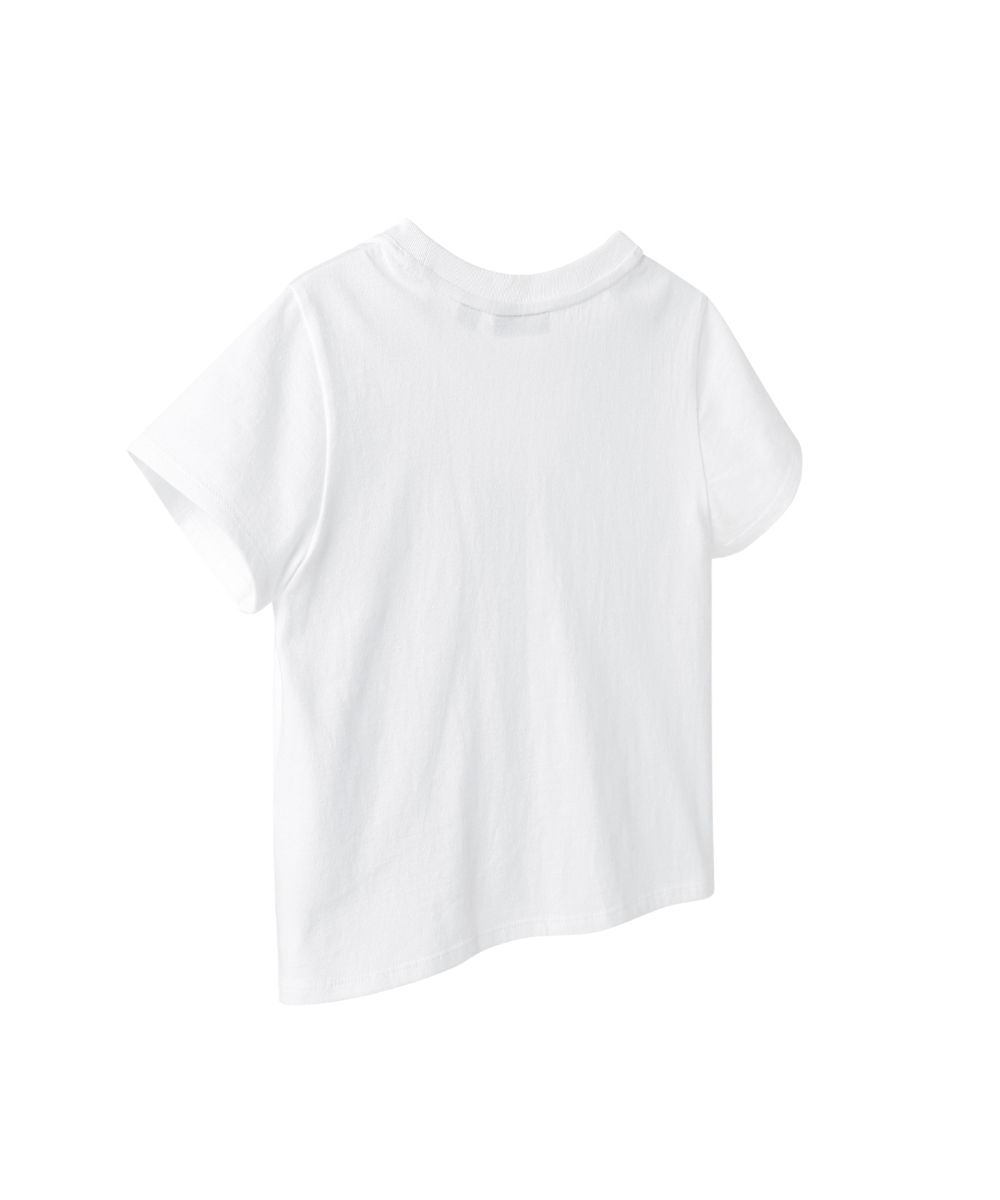MUSINSA | OPENING PROJECT W Cropped Ribbon Half T Shirt - White