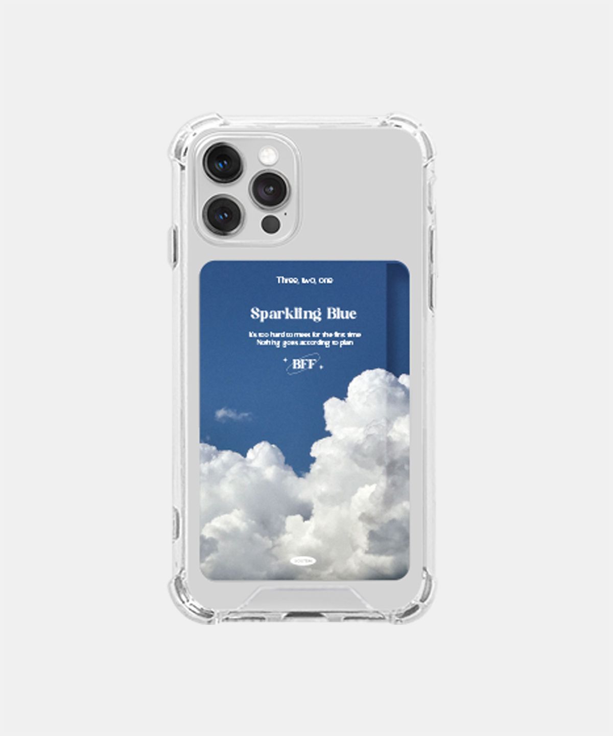 소유템(SOUTEM) Sparkling Blue Card Phone Case_Clear