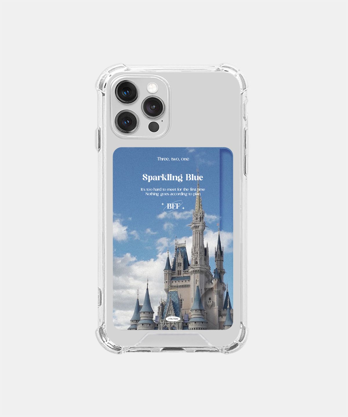 소유템(SOUTEM) Sparkling Blue Card Phone Case_Clear