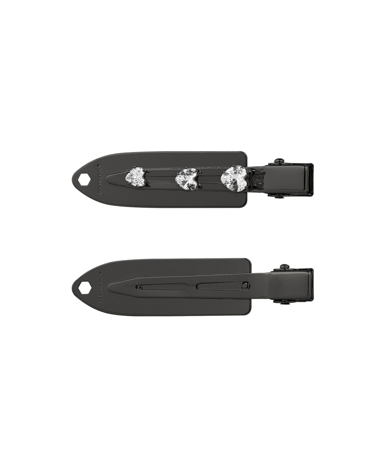 센티멍(SENTIMENTS) NO.544 [BLACK] SURFBOARD CRYSTAL HEART HAIR PIN