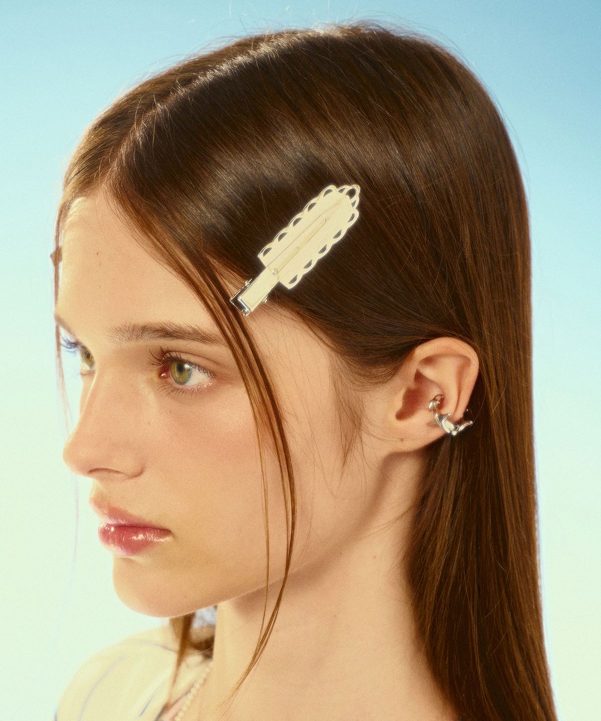 센티멍(SENTIMENTS) NO.546 [SILVER] SURFBOARD LACE HAIR PIN