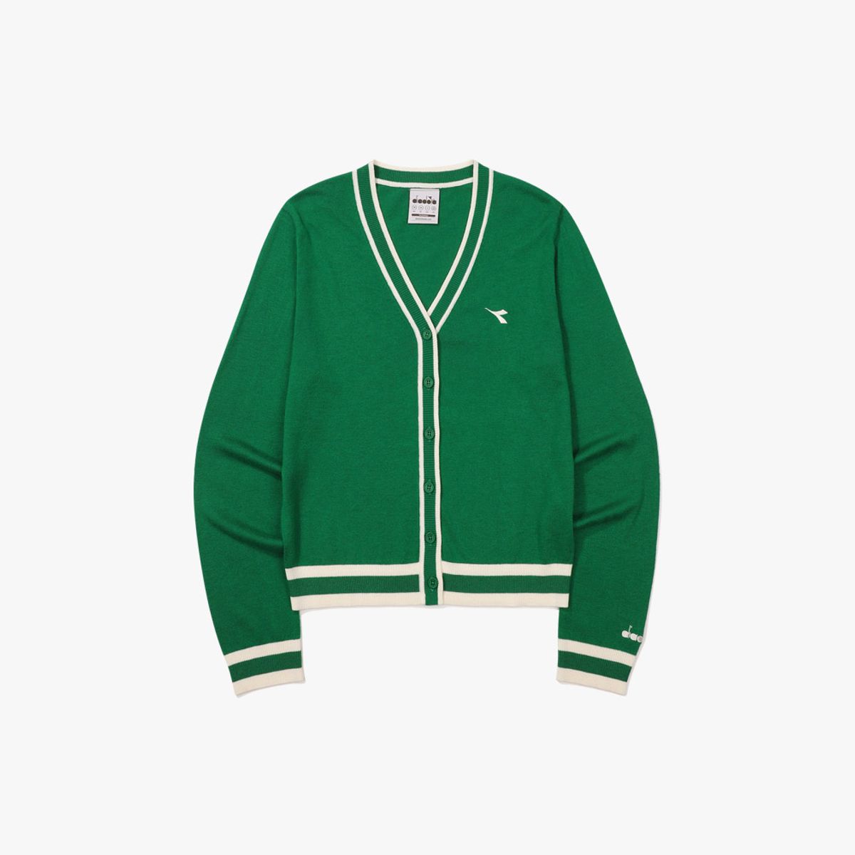 디아도라(diadora) 코지 니트 가디건 우먼 GREEN