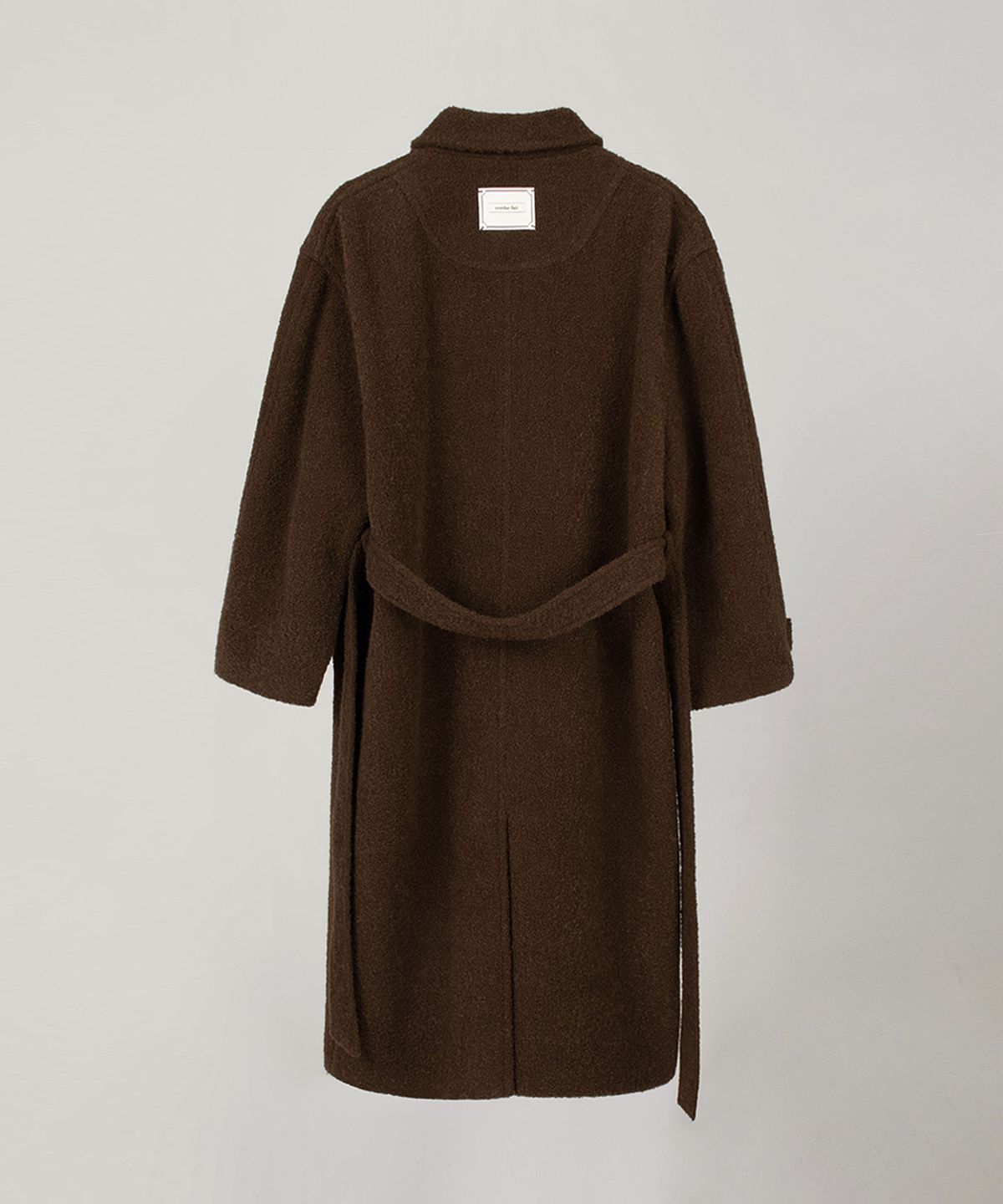 오버듀플레어(OVERDUEFLAIR) ALPACA BELTED DOUBLE COAT_BROWN