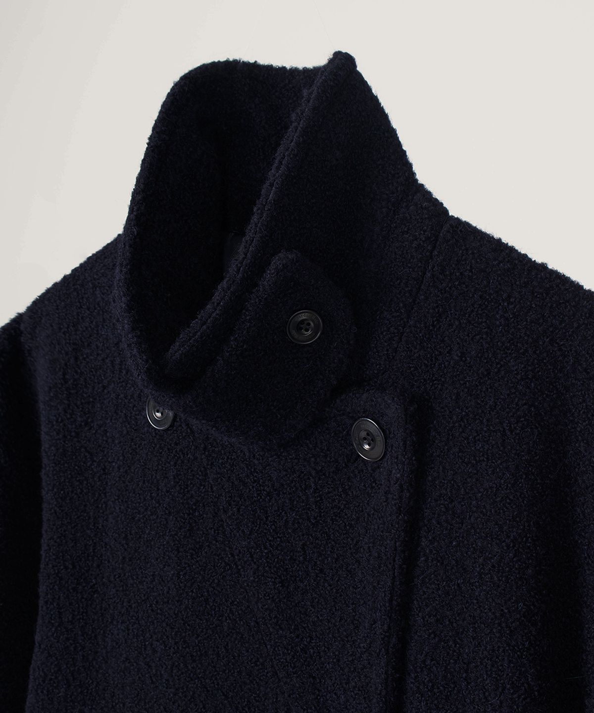 오버듀플레어(OVERDUEFLAIR) ALPACA BELTED DOUBLE COAT_NAVY
