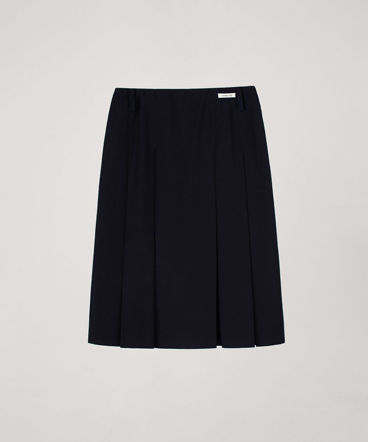 오버듀플레어(OVERDUEFLAIR) WOOL PLEATED SKIRT_NAVY
