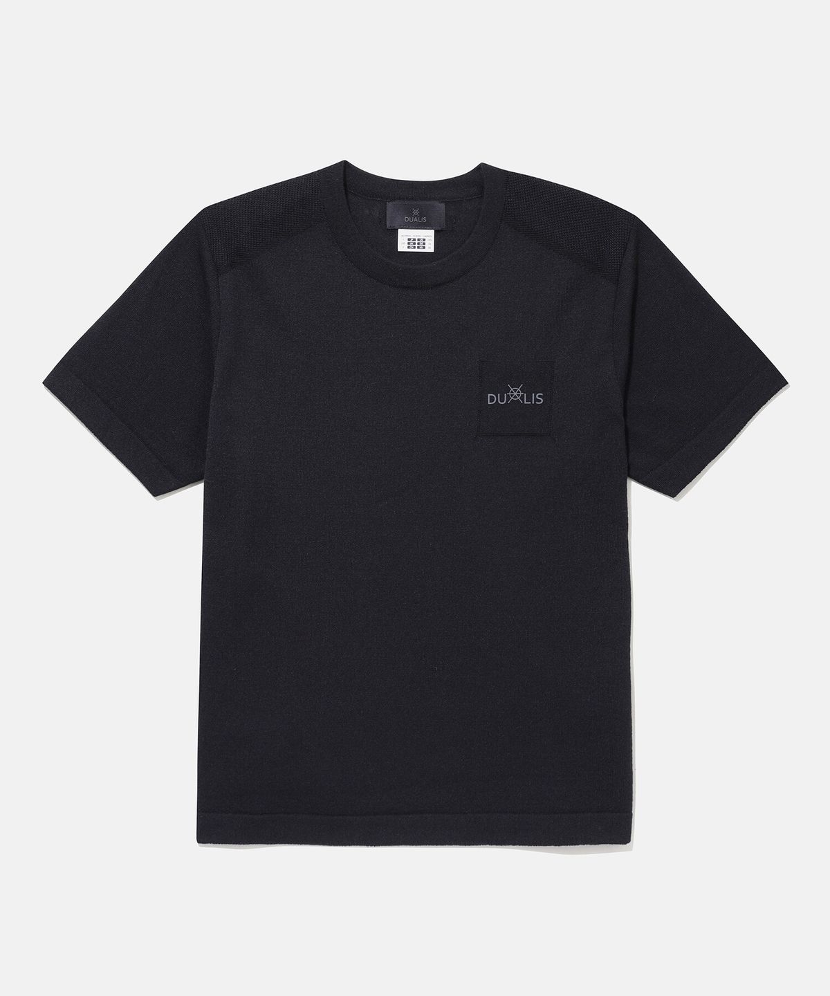 데상트(DESCENTE) 여성 듀얼리스 퓨젼 플렉스 반팔 니트 블랙(SP322DTS82)