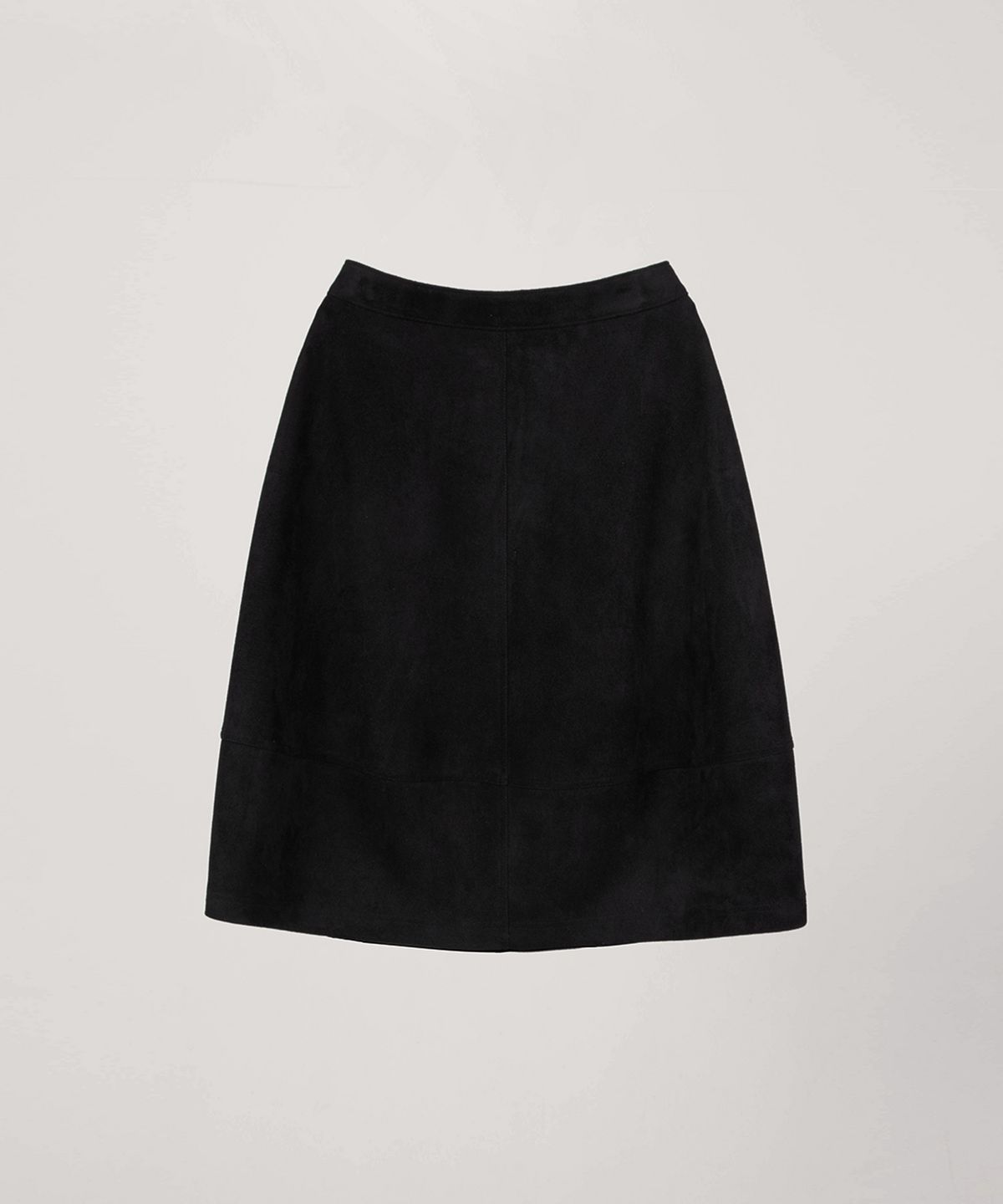 오버듀플레어(OVERDUEFLAIR) VOLUME SUEDE SKIRT_BLACK