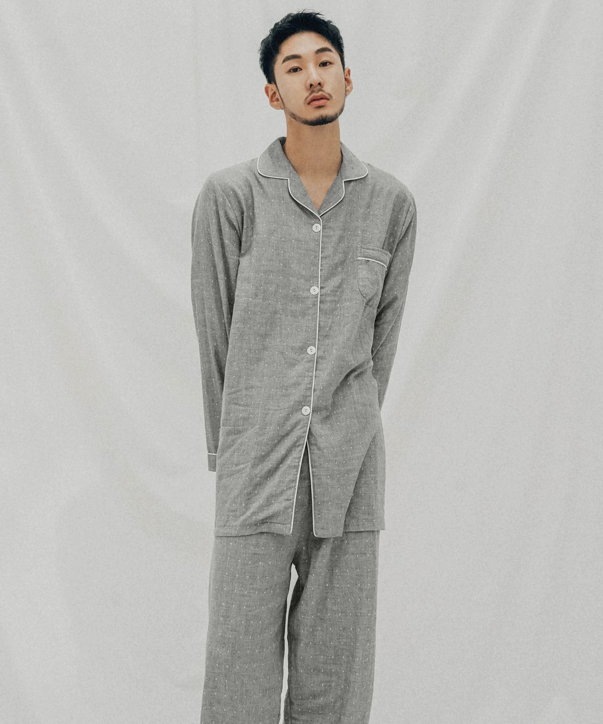 파란(PALAN) 데일리도트 순면 커플 잠옷 파자마 세트