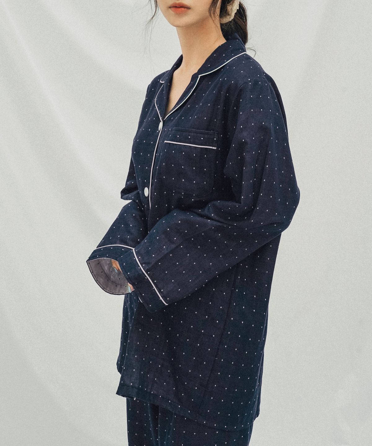 파란(PALAN) 데일리도트 순면 커플 잠옷 파자마 세트