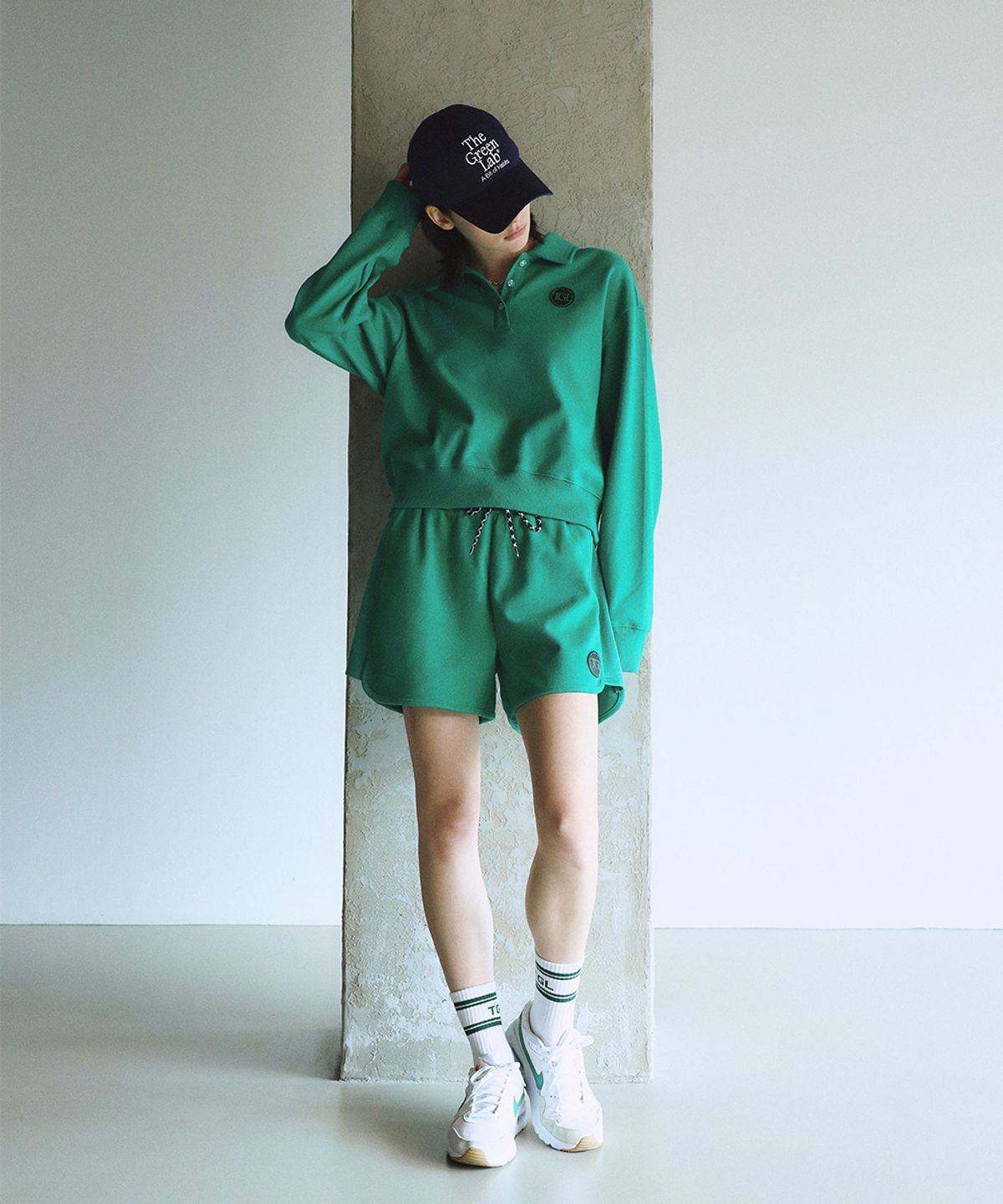더그린랩(THE GREEN LAB) 크루 삭스 6팩 [화이트]