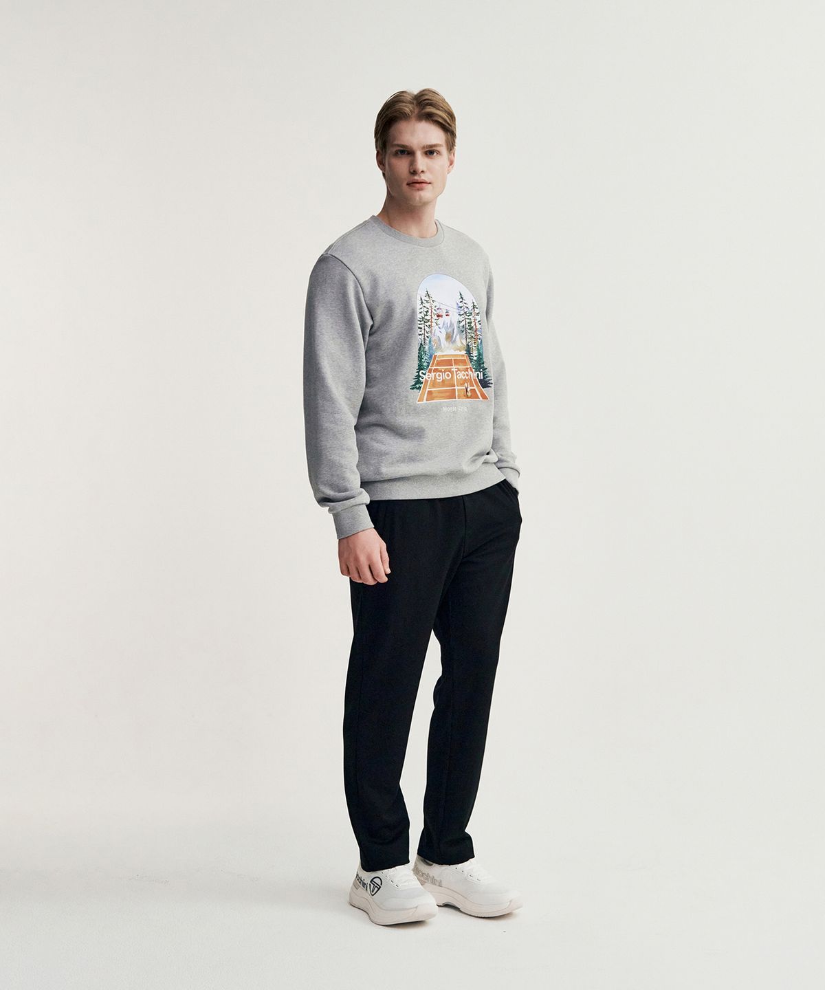 세르지오 타키니(SERGIO TACCHINI) U MC 아트웍 맨투맨 (Melange Grey)
