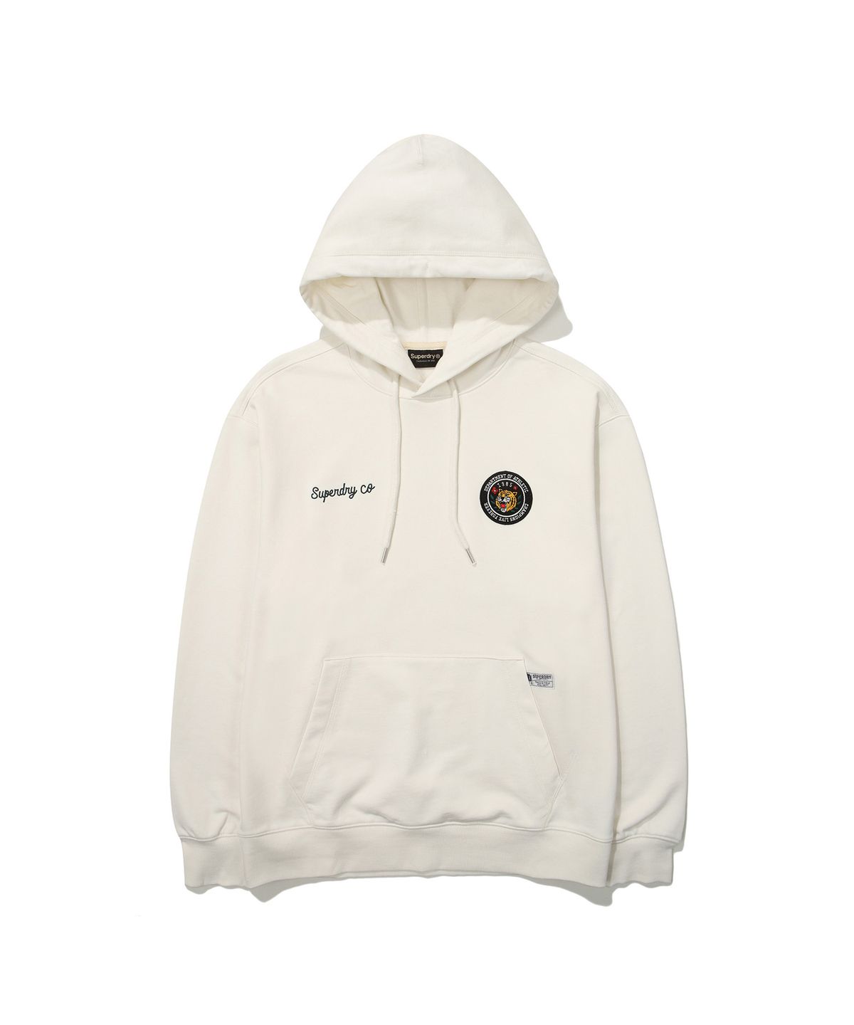 슈퍼드라이(SUPERDRY) 바시티 타이거 후드티셔츠 아이보리