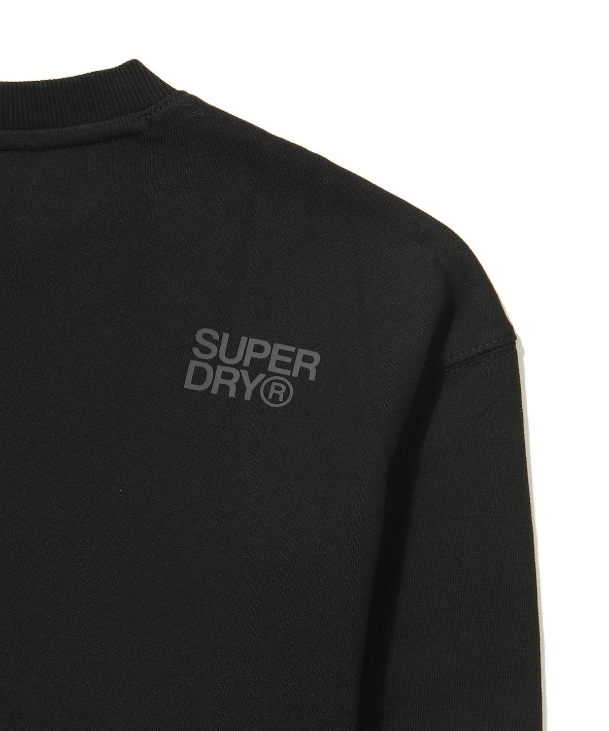 슈퍼드라이(SUPERDRY) 코어 빅 로고 맨투맨 블랙