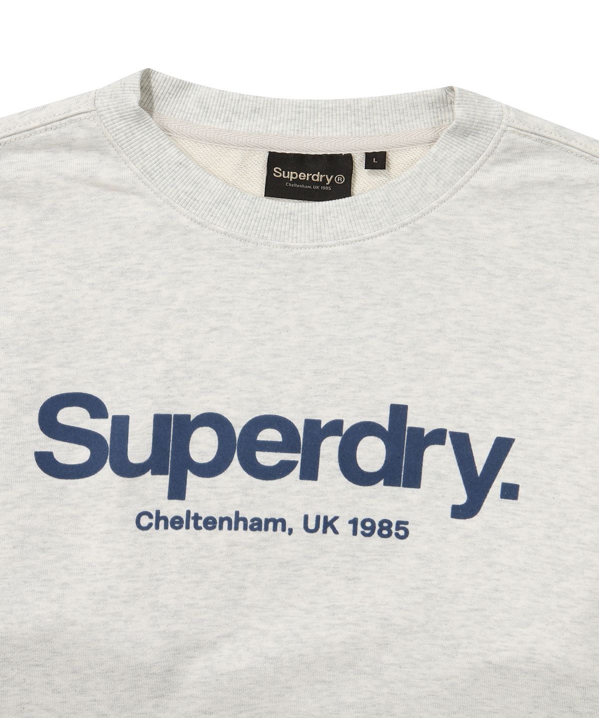 슈퍼드라이(SUPERDRY) 코어 빅 로고 맨투맨 라이트 그레이
