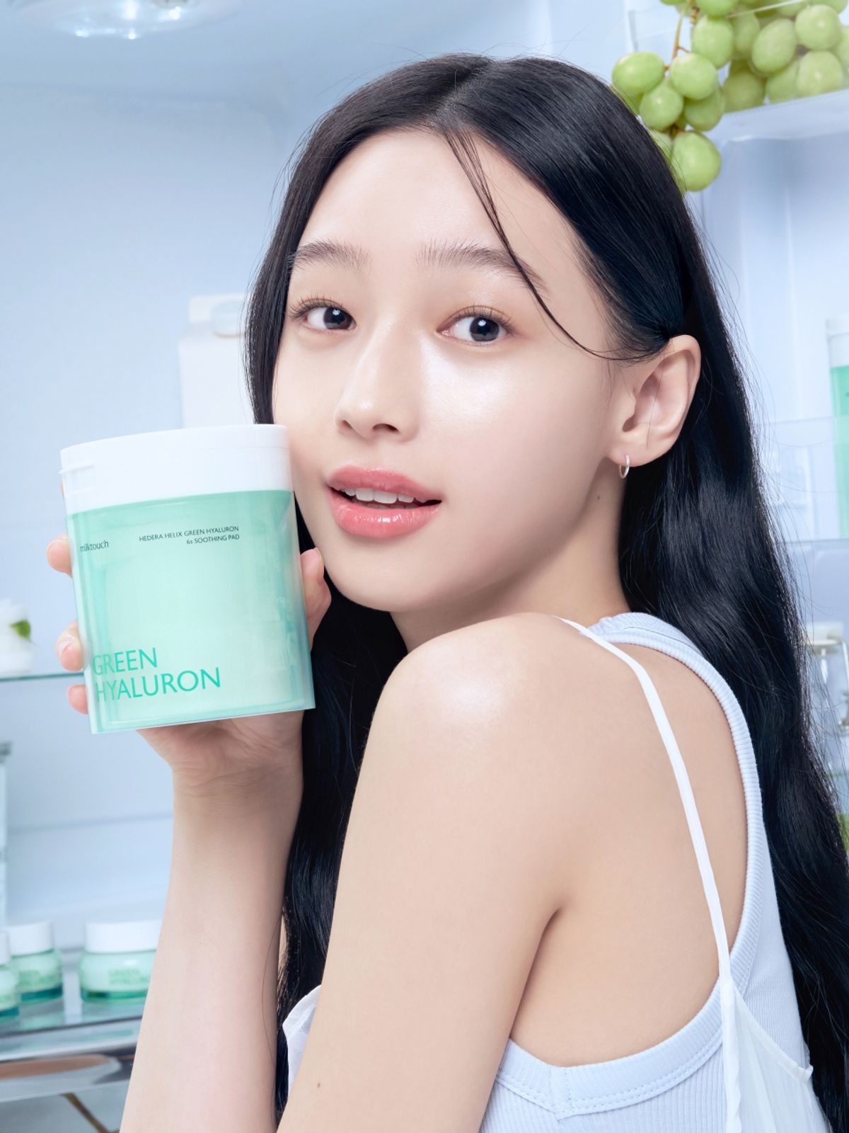 밀크터치(MILKTOUCH) 서양송악 그린히알루론 6초 수분 진정 패드 60매