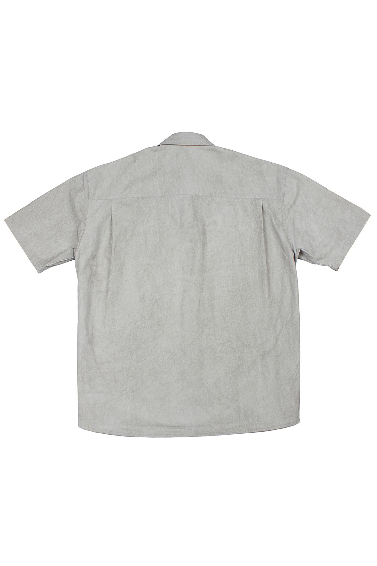 유수도시(YUSOODOSI) Rocky surface cotton Half shirts (cement ivory)