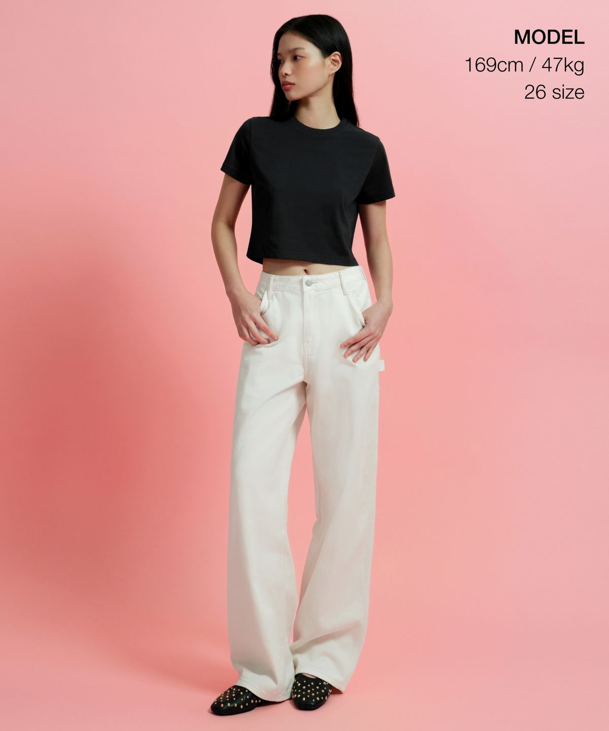 무신사 스탠다드 우먼(MUSINSA STANDARD WOMAN) 우먼즈 데님 와이드 카펜터 팬츠 [크림]