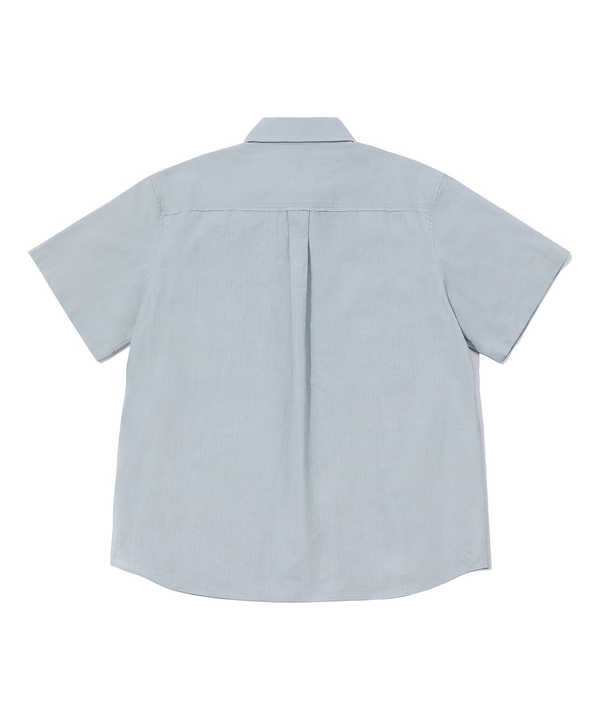 에피소드 언타이틀(EPISODE UNTITLED) MATCH CHECK POCKET HALF SLEEVES SHIRTS_GREY BLUE