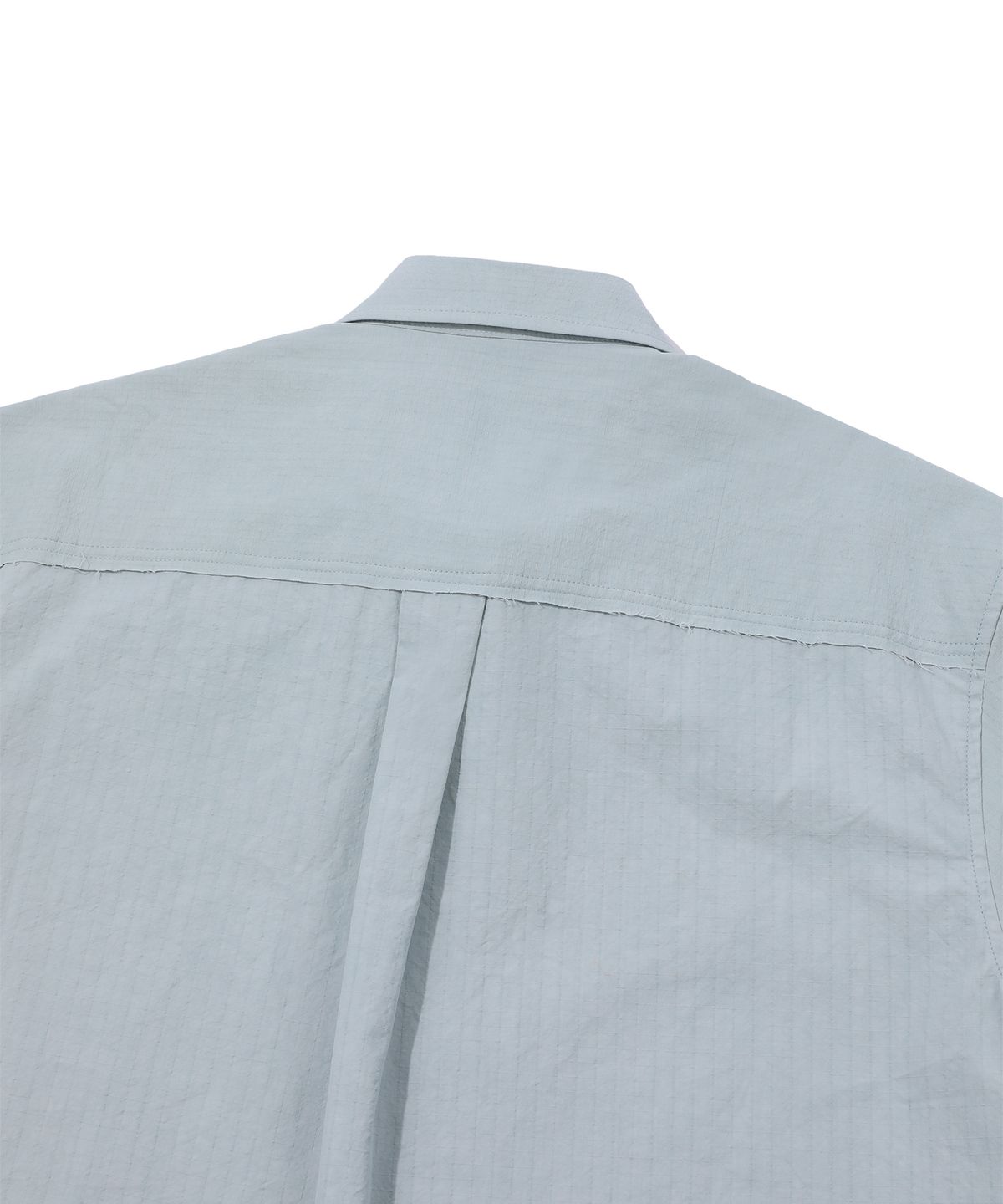 에피소드 언타이틀(EPISODE UNTITLED) MATCH CHECK POCKET HALF SLEEVES SHIRTS_GREY BLUE