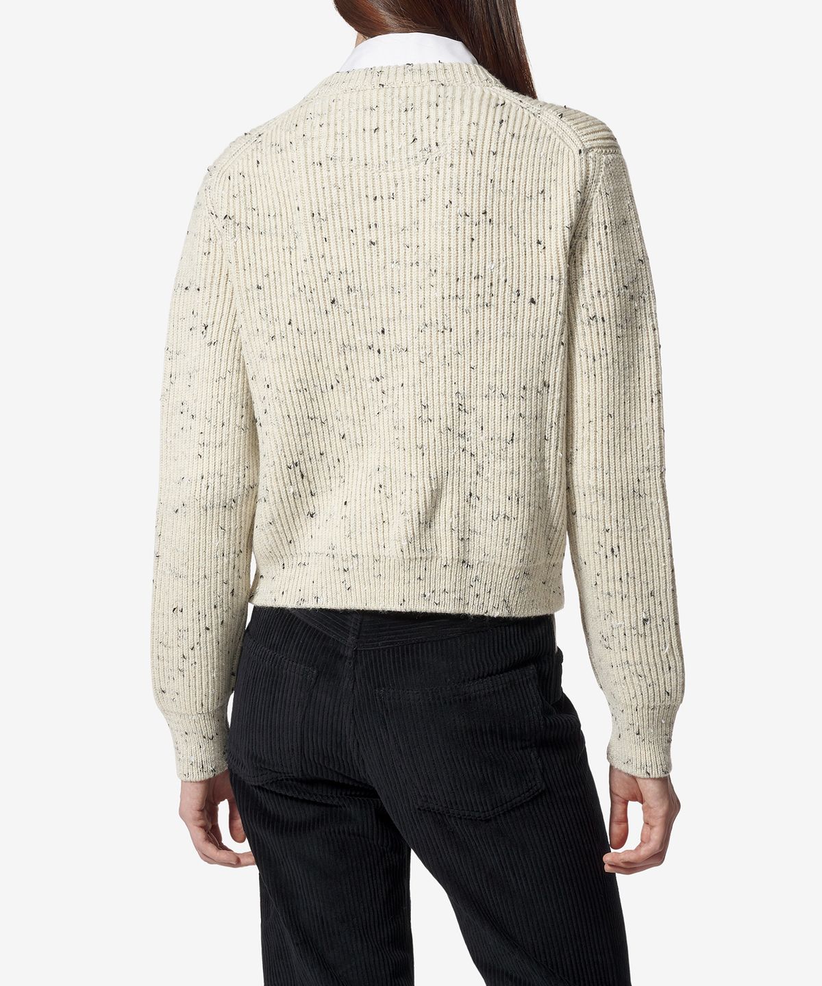 보테가베네타(BOTTEGA VENETA) 텍스처드 울 리브 가디건 - 도브 / 791691V4AO09317