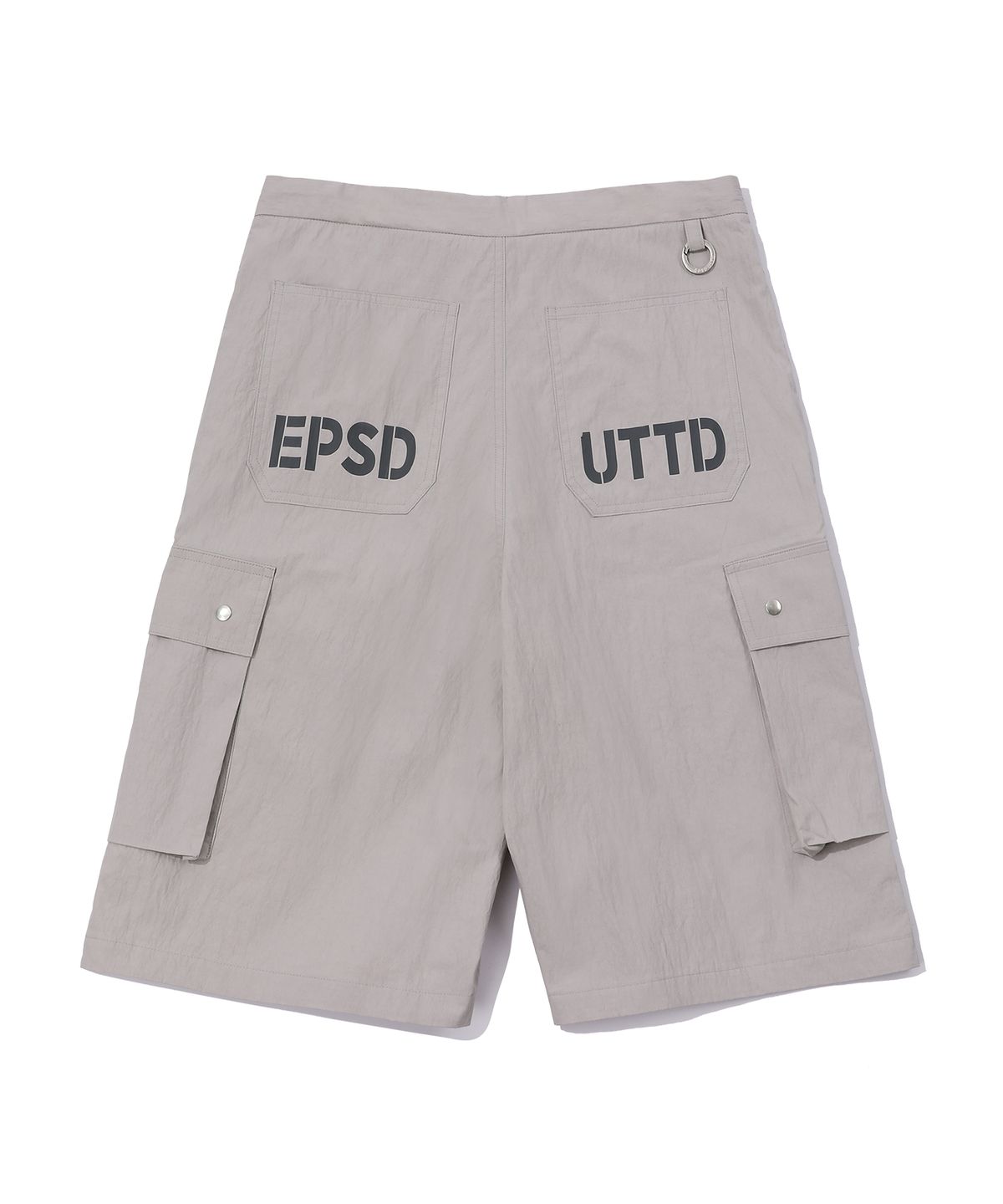 에피소드 언타이틀(EPISODE UNTITLED) STRING LOGO PRINT BERMUDA CARGO PANTS_GREY