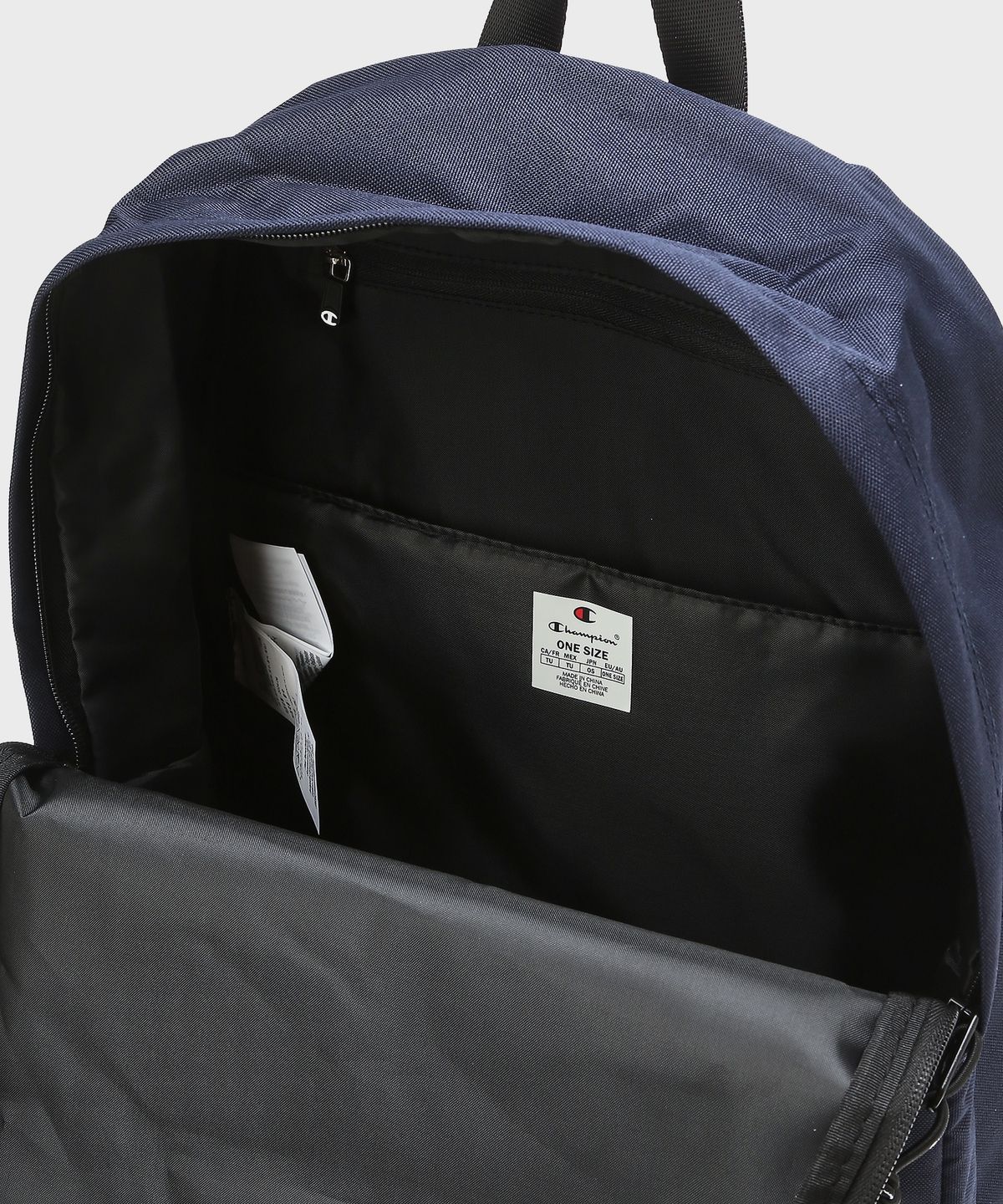 챔피온(CHAMPION) 로고 패치 백팩 Normal Navy