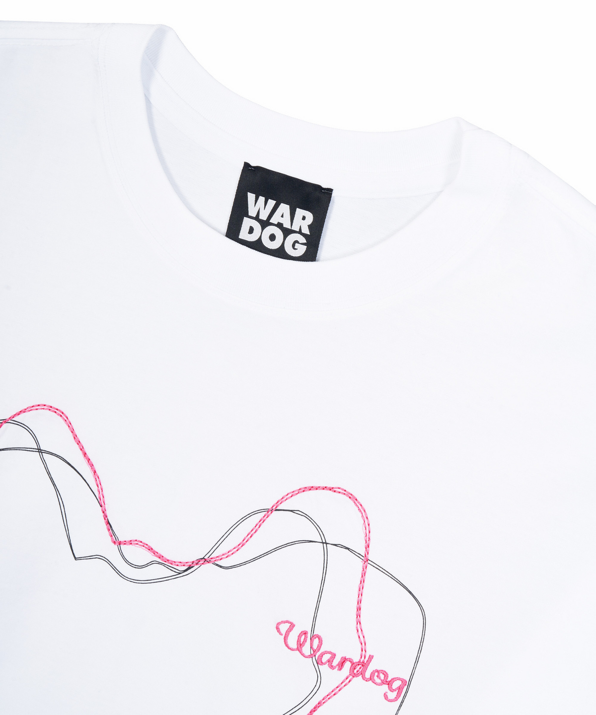 워독(WARDOG) 라인 드로잉 티셔츠 화이트